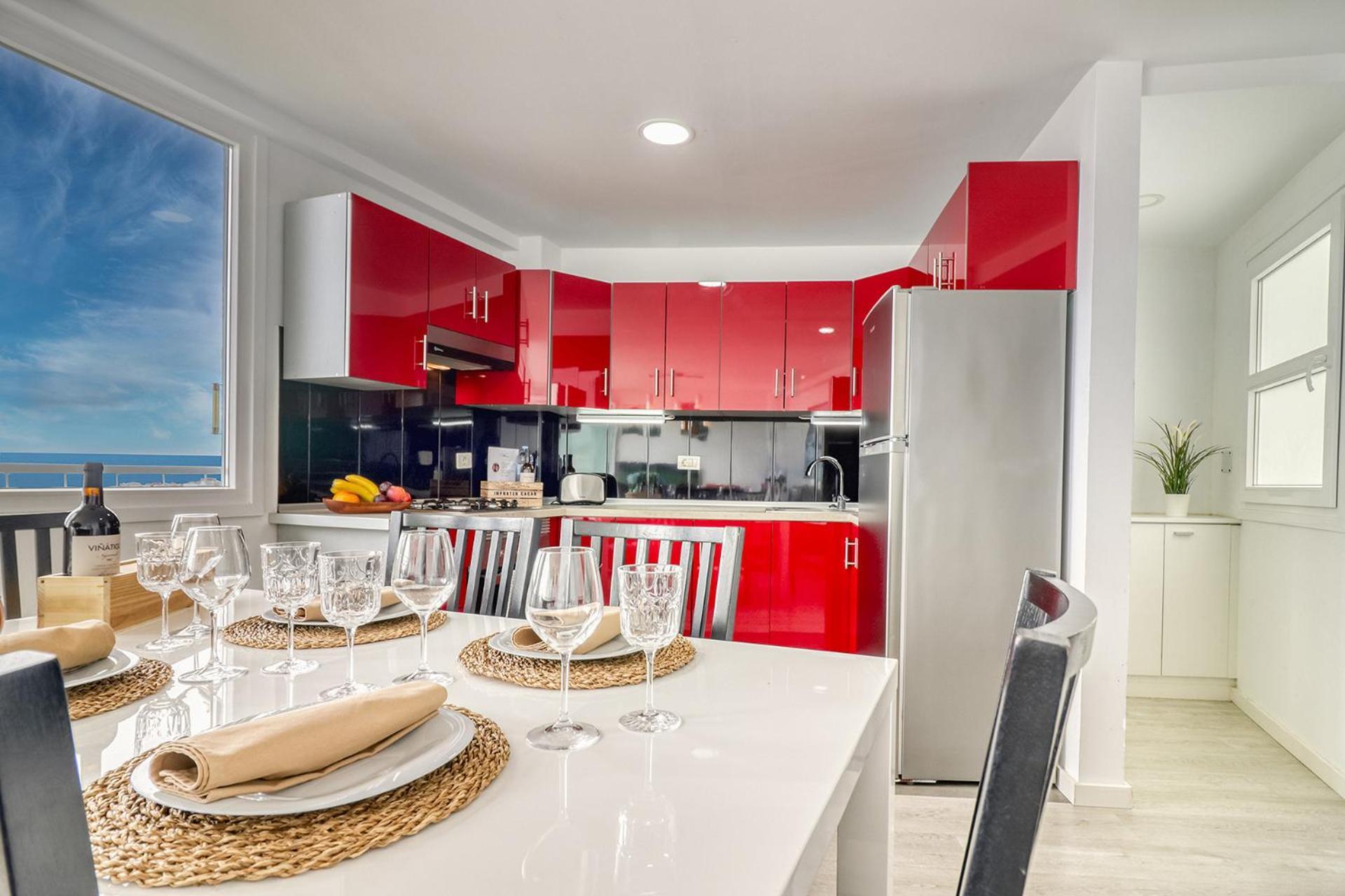 Central Modern Apartment With Private Parking & Ocean View & Coffee Corner إيكود ذي لوس فينوس المظهر الخارجي الصورة